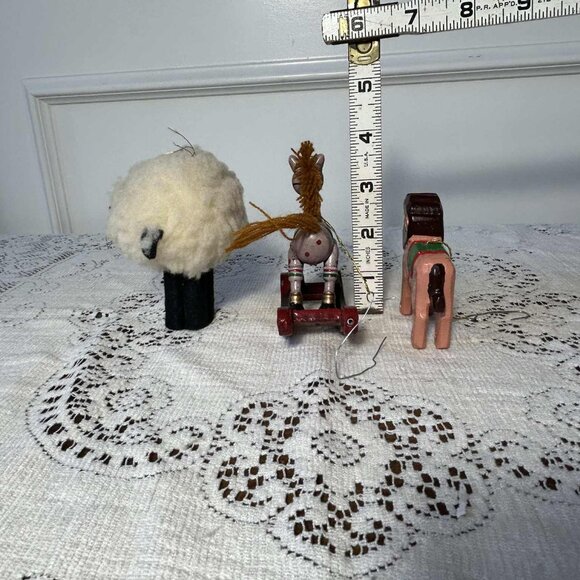 Vintage Lamb,  Lion & Rocking Horse Christmas ornaments - Picture 10 of 10